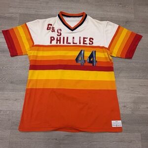 Vintage 80s Medalist Sand-Knit Baseball Softball Jersey Mens L USA Made #44